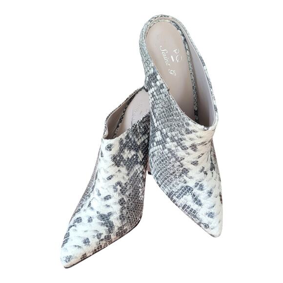 Saint GSaint G‎ Grey Python Textured Leather Pumps for Women - Picture 5 of 8